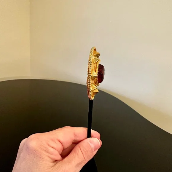 DOMINIQUE AURIENTIS PARIS 80’S VINTAGE RETRO RUNWAY RARE GLAM GRIPOIX EARRINGS - Picture 15 of 17